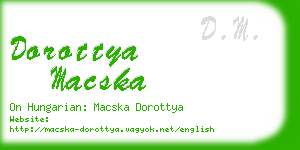 dorottya macska business card